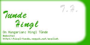 tunde hingl business card